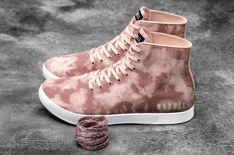 Rose Nobull High-Top Dusty Tie-Dye Canvas Women's Trainers | CA K2060O